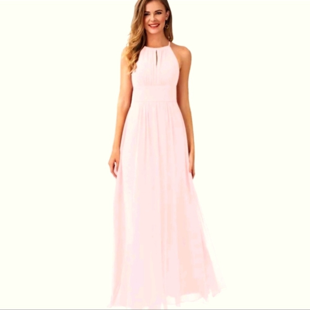 - Azazie pink dress bridesmaid wedding prom Bonnie - Picture 2 of 14